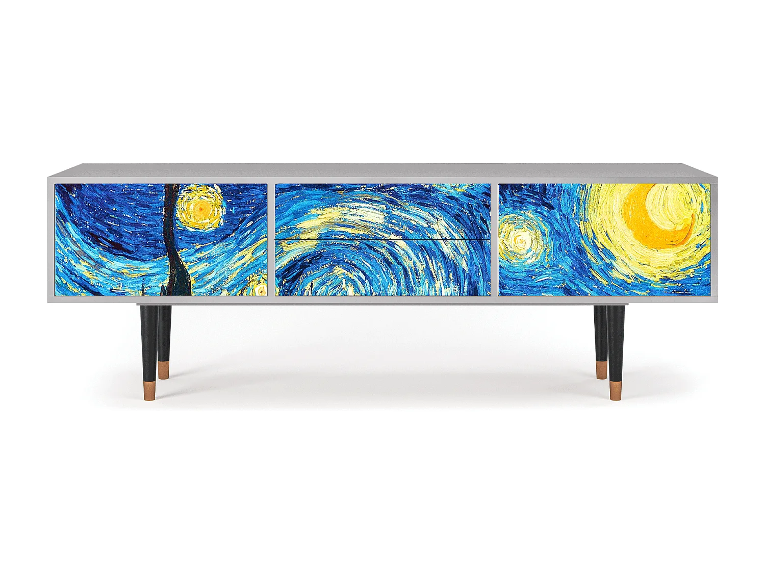 Meuble TV - 170х59х48 cm - T4 - The Starry Night  , Gris