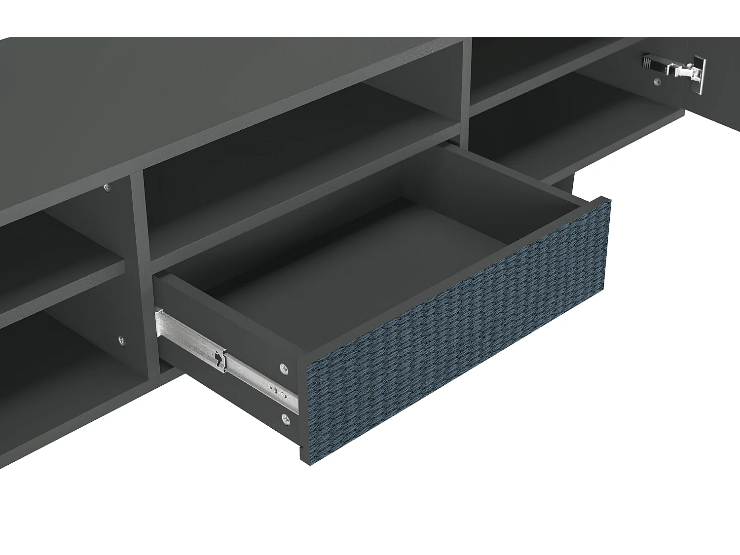 Szafka RTV - 170х59х41 cm - T6 - Knitted Pattern, Antracyt