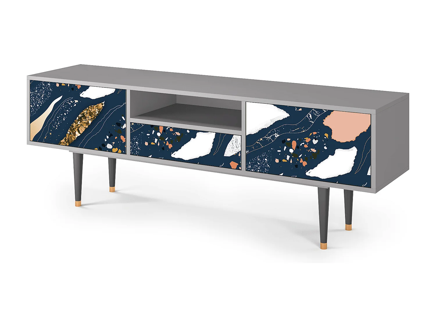 Mobile TV - 170х59х41 cm - T6 - Nude Iceberg, Grigio