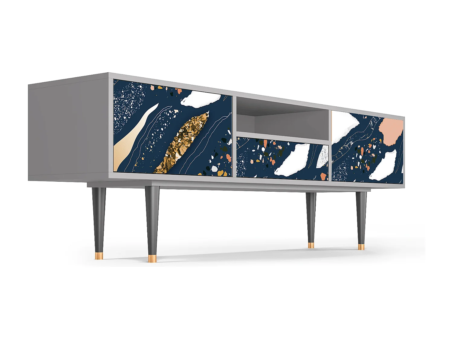 Mobile TV - 170х59х41 cm - T6 - Nude Iceberg, Grigio