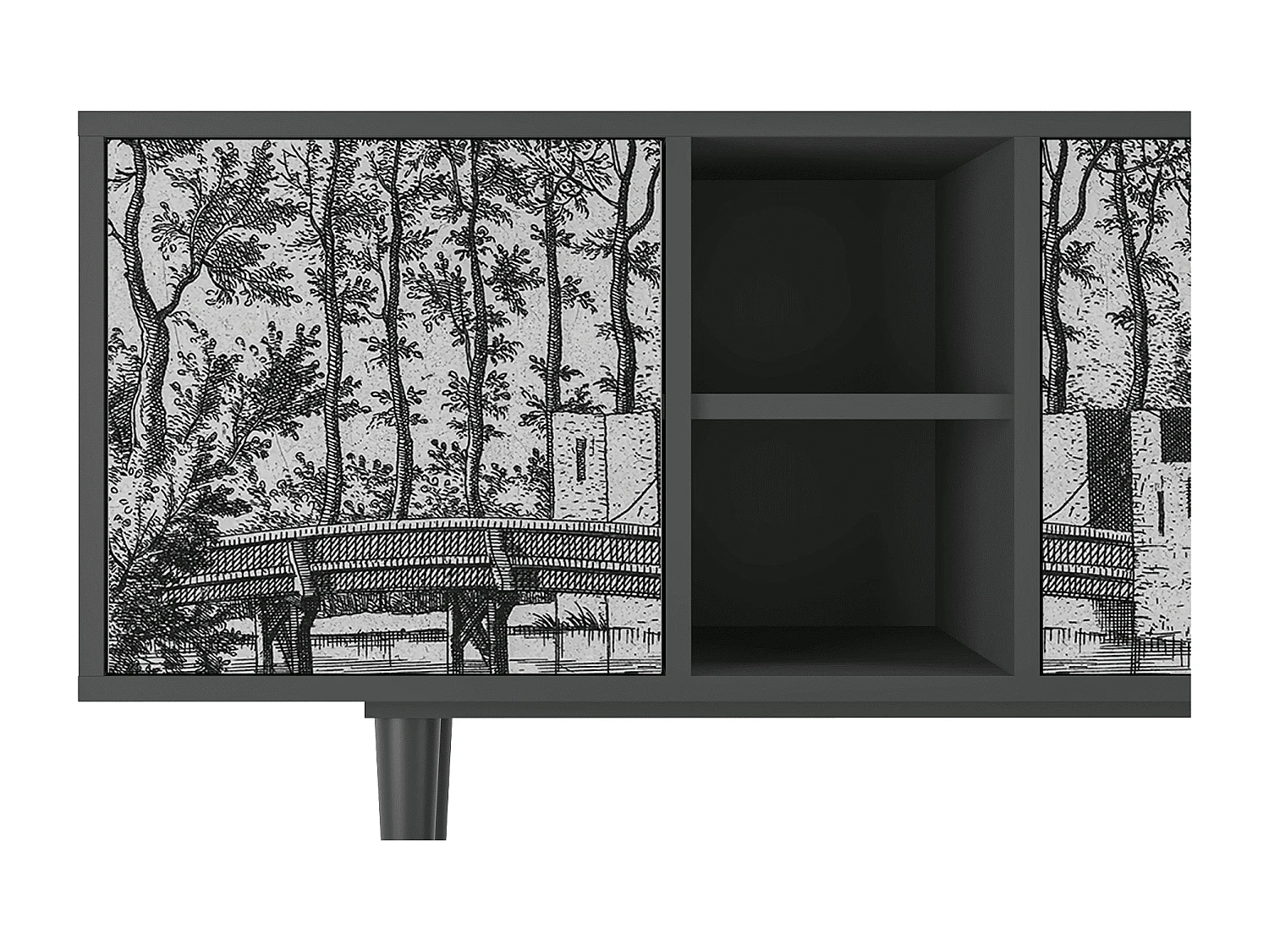 Meuble TV - 150х69х41 cm - T5 - Castle by Breugel, Anthracite