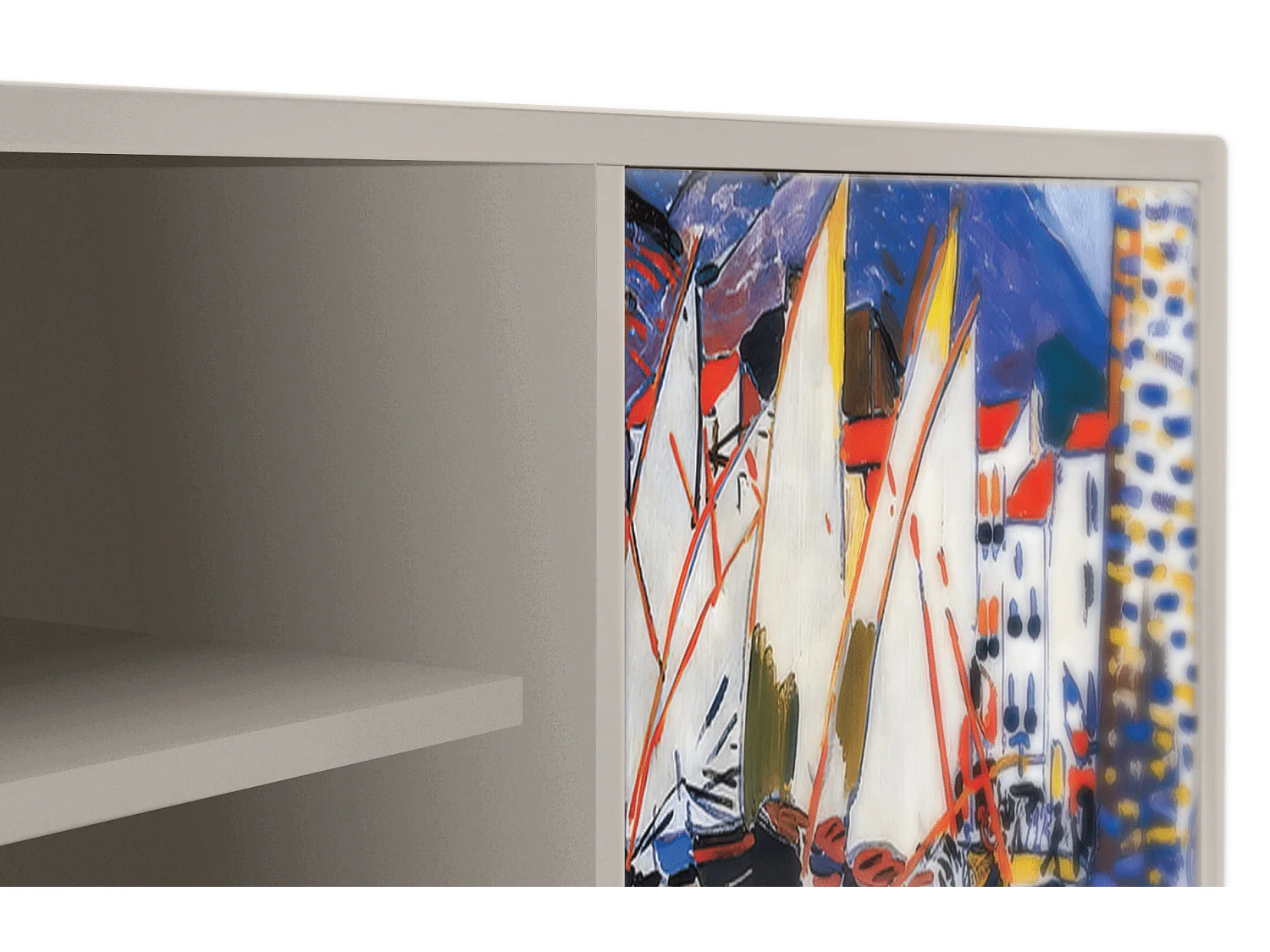 Szafka RTV - 170х69х48 cm - T2 - Le Séchage des voiles , Piaskowy