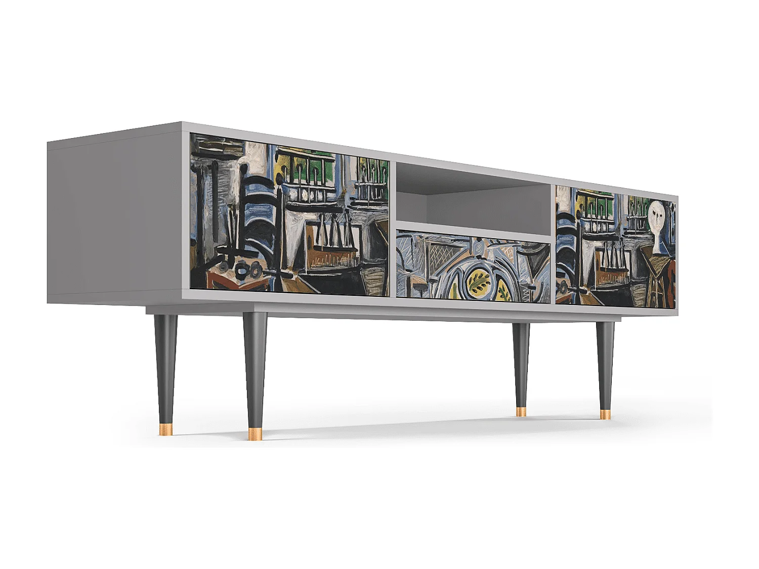 Mueble de TV - 170х59х41 cm - T6 - The Studio , Gris