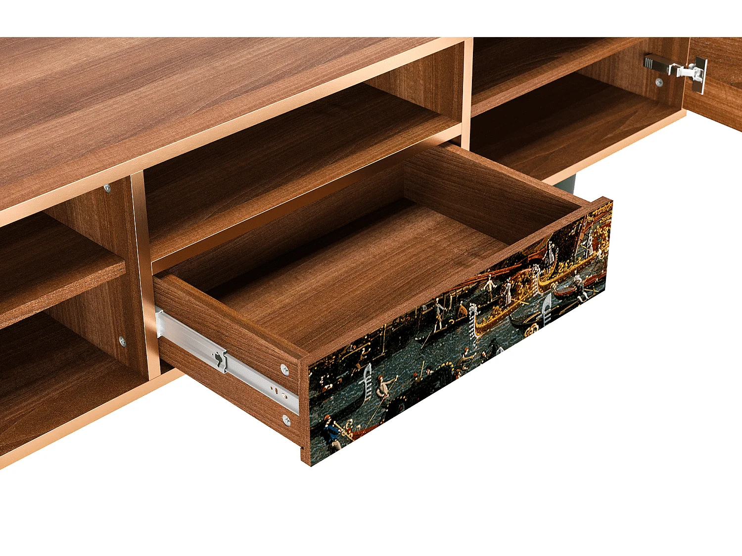 TV-Möbel - 170х59х41 cm - T6 - The Bucintoro, Walnuss