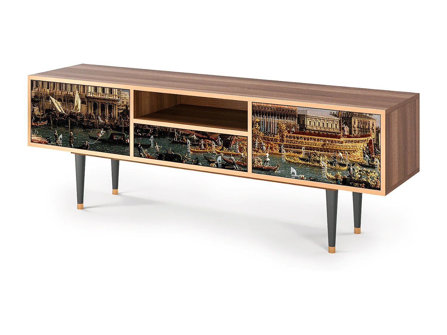 Meuble TV - 170х59х41 cm - T6 - The Bucintoro, Noyer