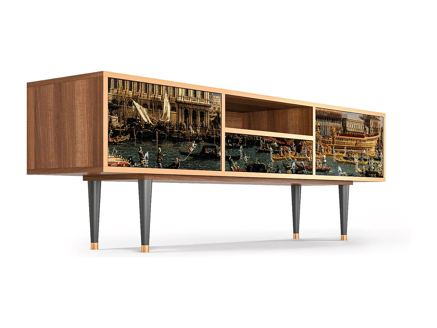 Meuble TV - 170х59х41 cm - T6 - The Bucintoro, Noyer