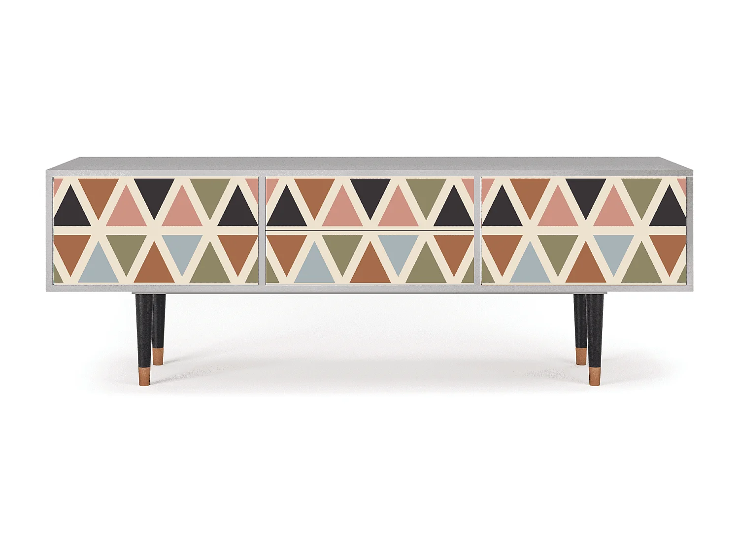 TV-Möbel - 170х59х48 cm - T4 - Royal Triangles, Grau