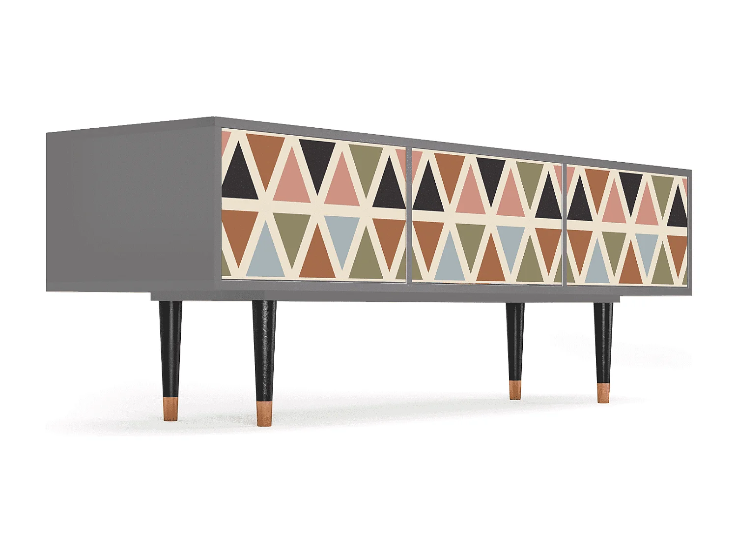 TV-Möbel - 170х59х48 cm - T4 - Royal Triangles, Grau