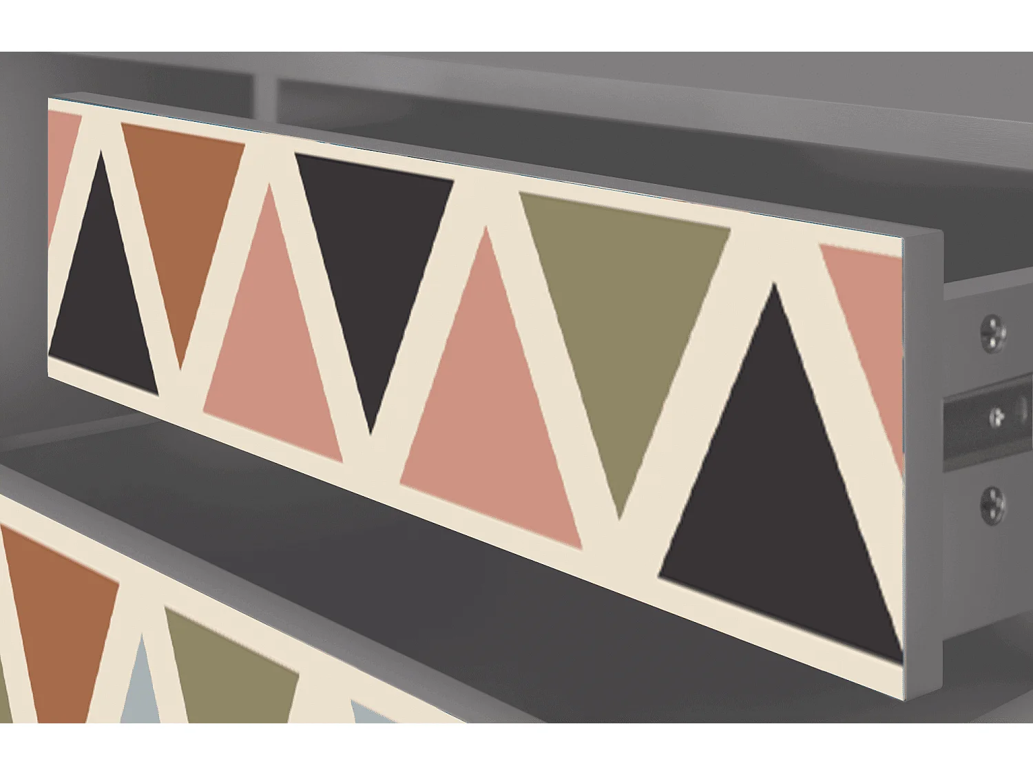 TV-Möbel - 170х59х48 cm - T4 - Royal Triangles, Grau