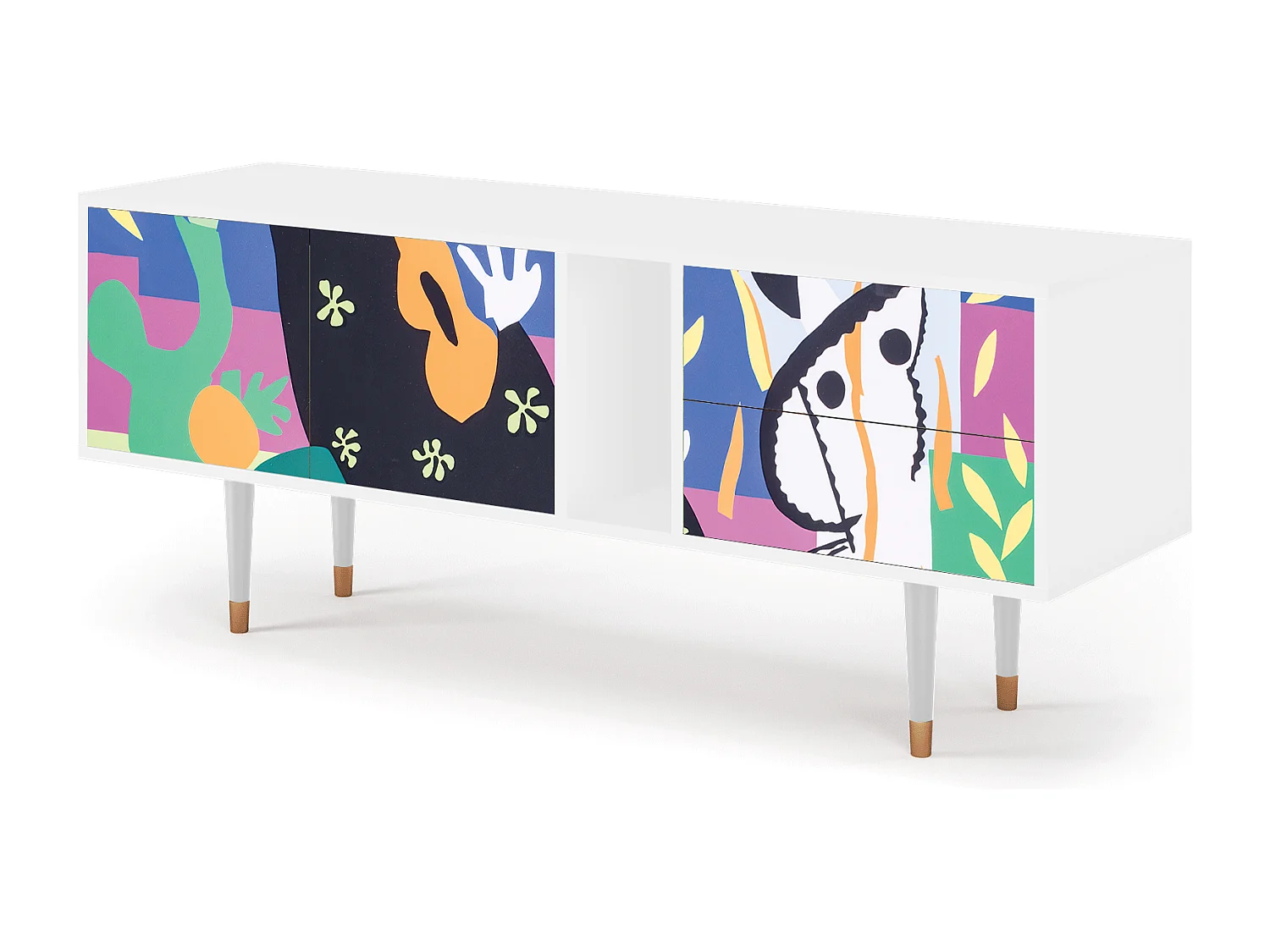 Mobile TV - 170х69х48 cm - T1 - La Tristesse du Roi, Bianco