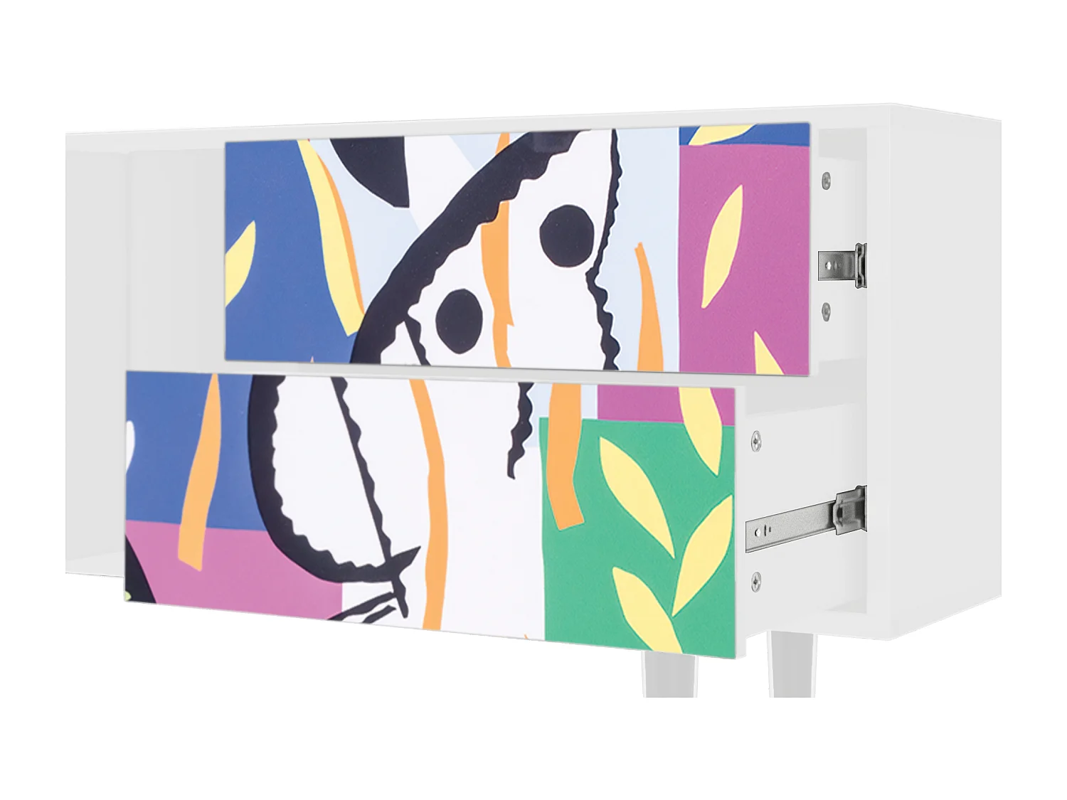 Mobile TV - 170х69х48 cm - T1 - La Tristesse du Roi, Bianco