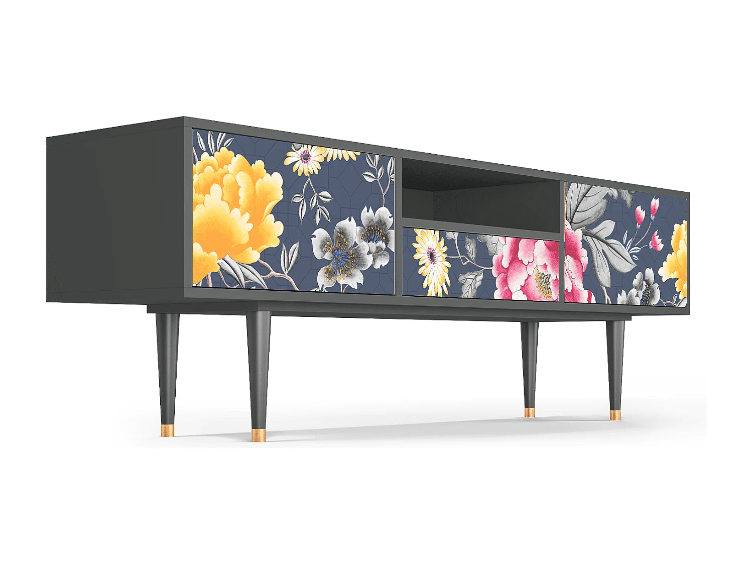 Mobile TV - 170х59х41 cm - T6 - Dark Flower Bed, Antracite