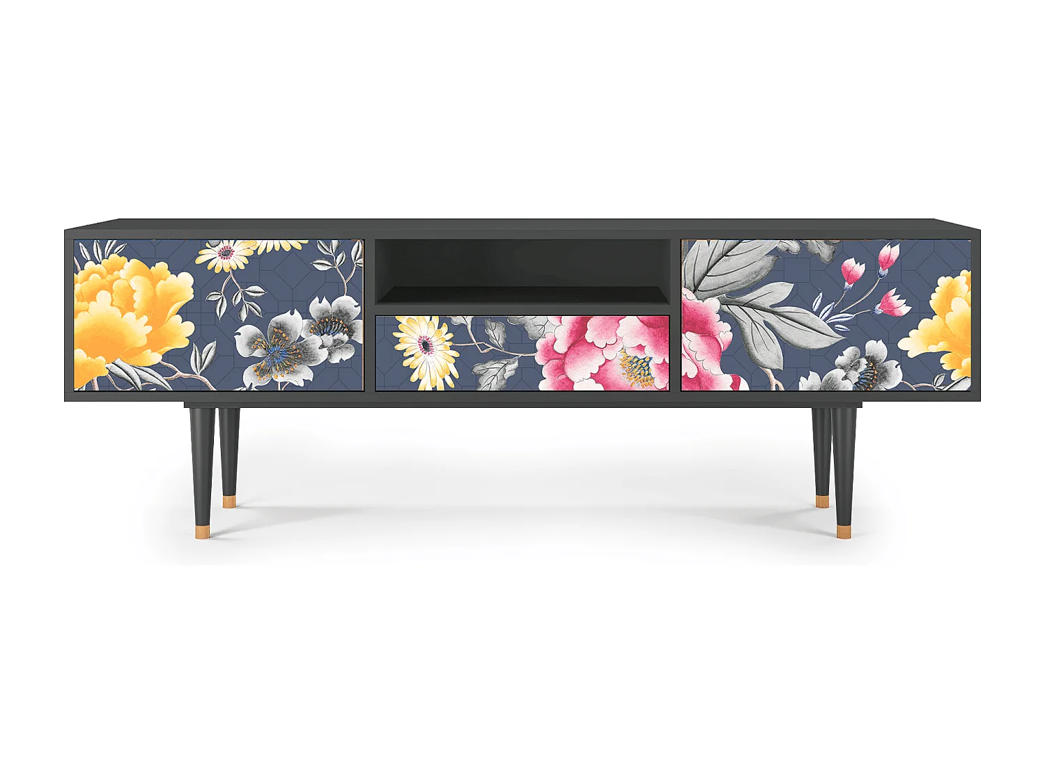 Meuble TV - 170х59х41 cm - T6 - Dark Flower Bed, Anthracite