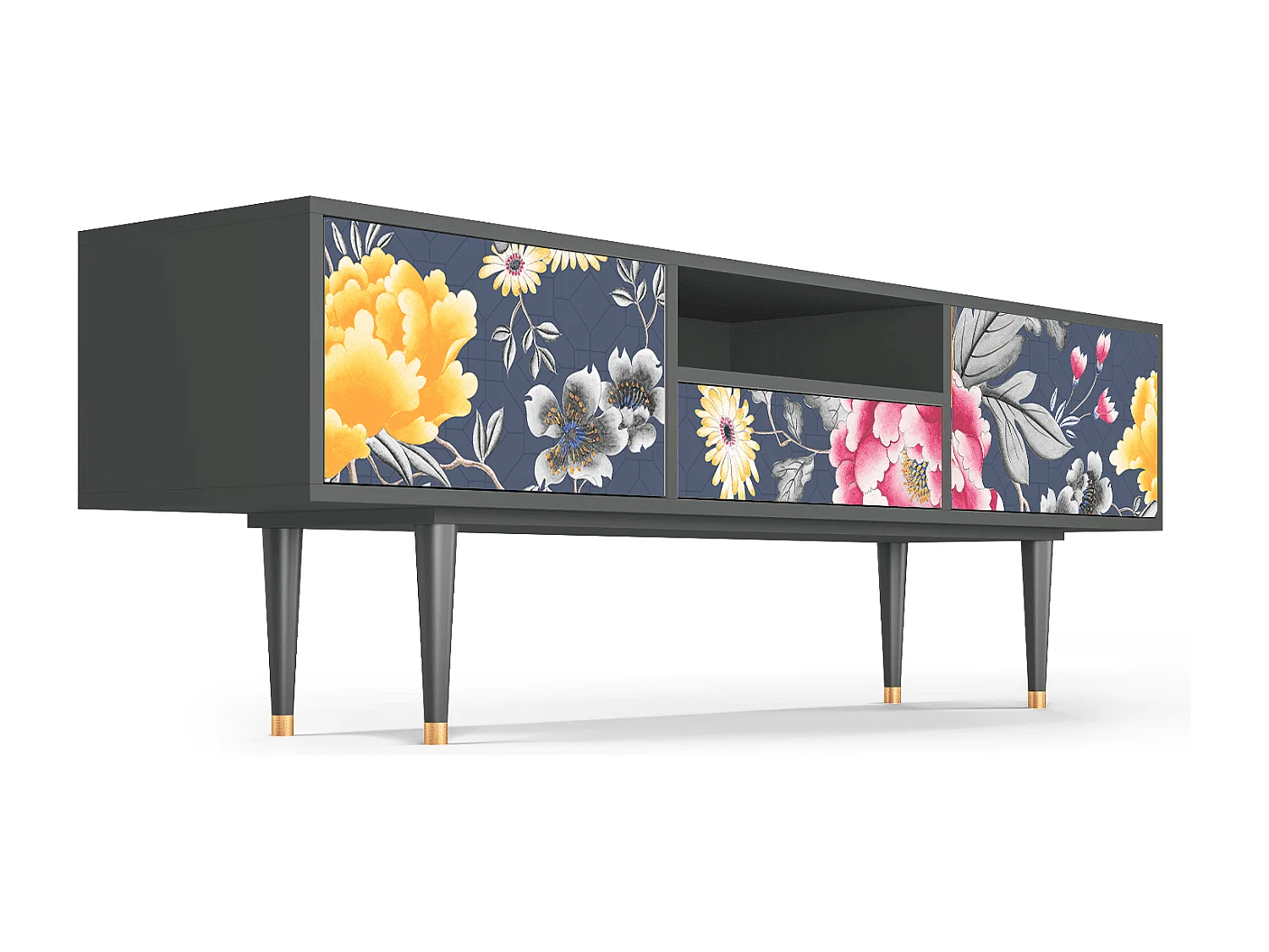 Mobile TV - 170х59х41 cm - T6 - Dark Flower Bed, Antracite