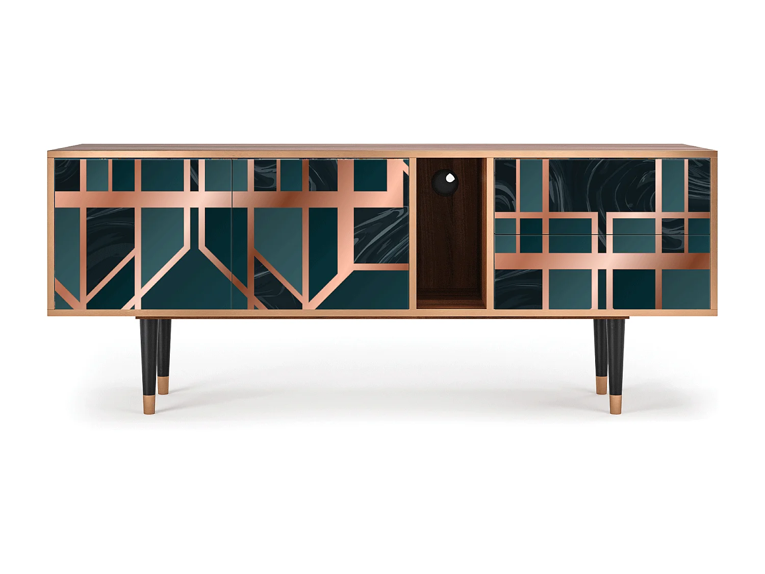 TV-Möbel - 170х69х48 cm - T1 - Emerald Metro, Walnuss