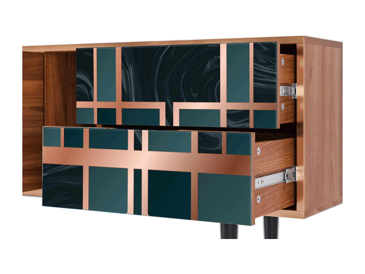 TV-Möbel - 170х69х48 cm - T1 - Emerald Metro, Walnuss