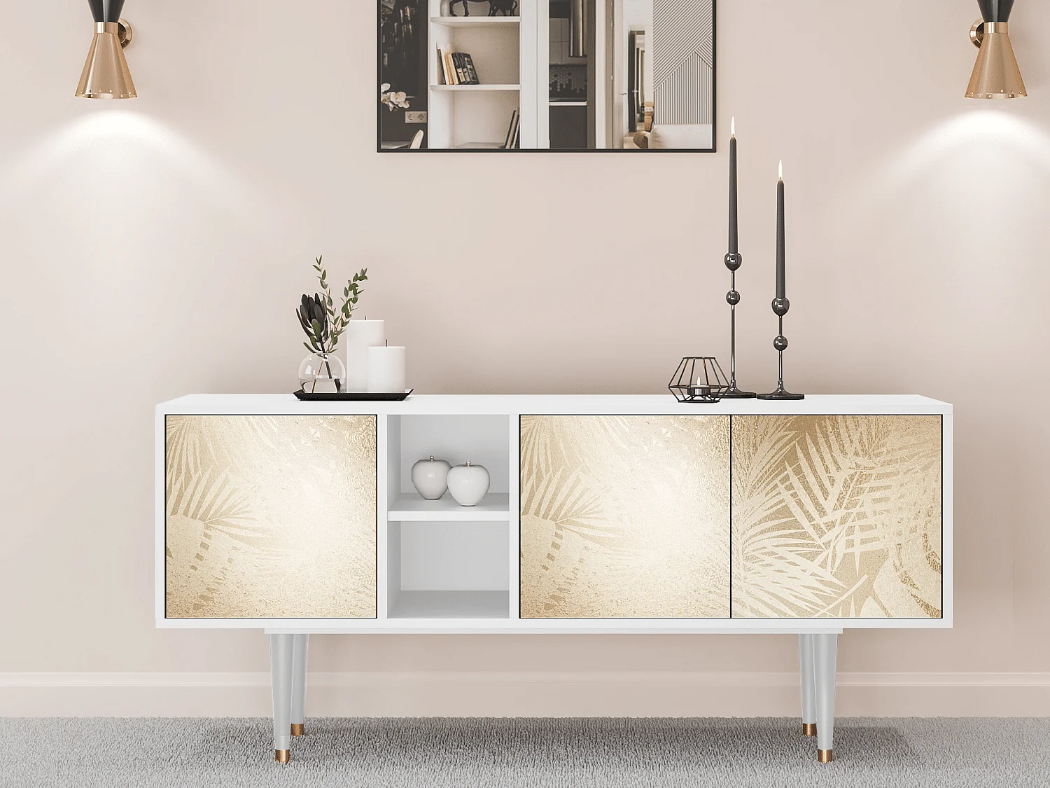 TV-Möbel - 150х69х41 cm - T5 - Plant of the Dessert, Weiß