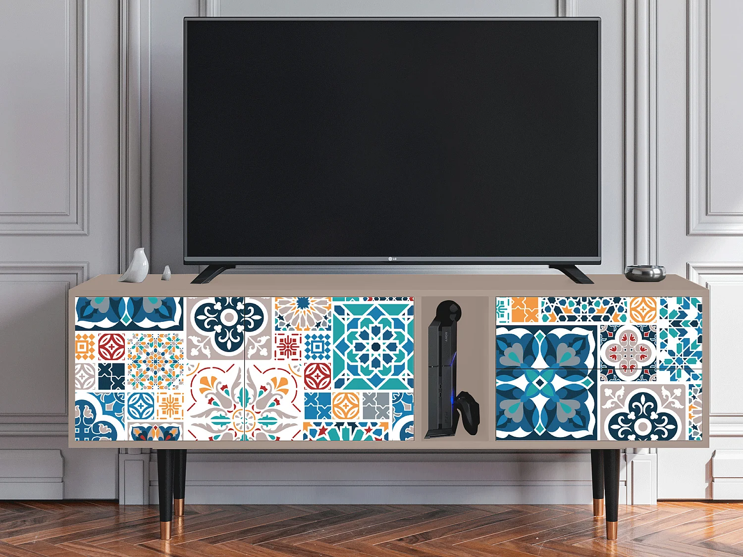 TV-meubel - 170х69х48 cm - T1 - Moroccan Market, Latte