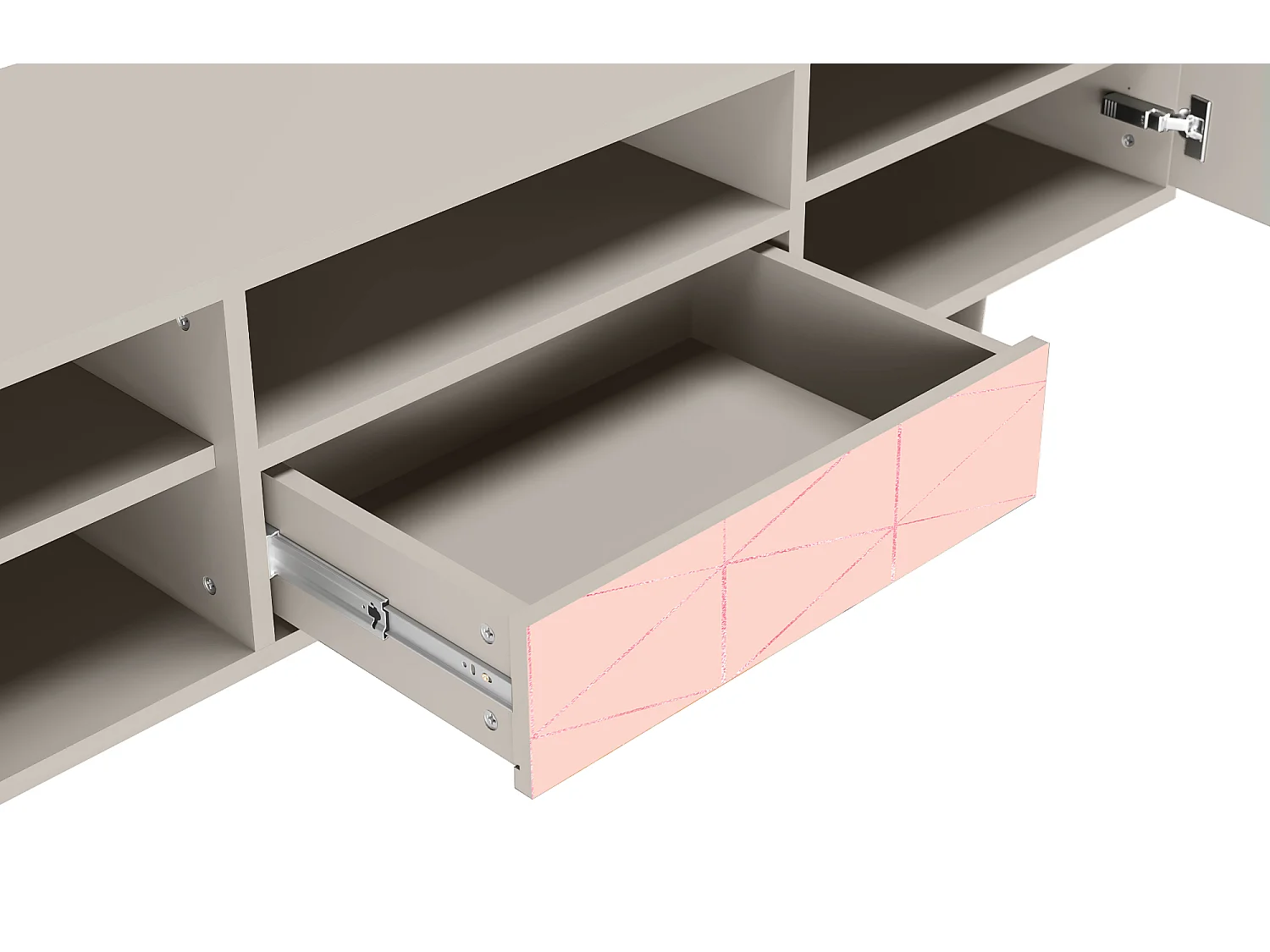 Mueble de TV - 170х59х41 cm - T6 - Rose Quartz, Arena