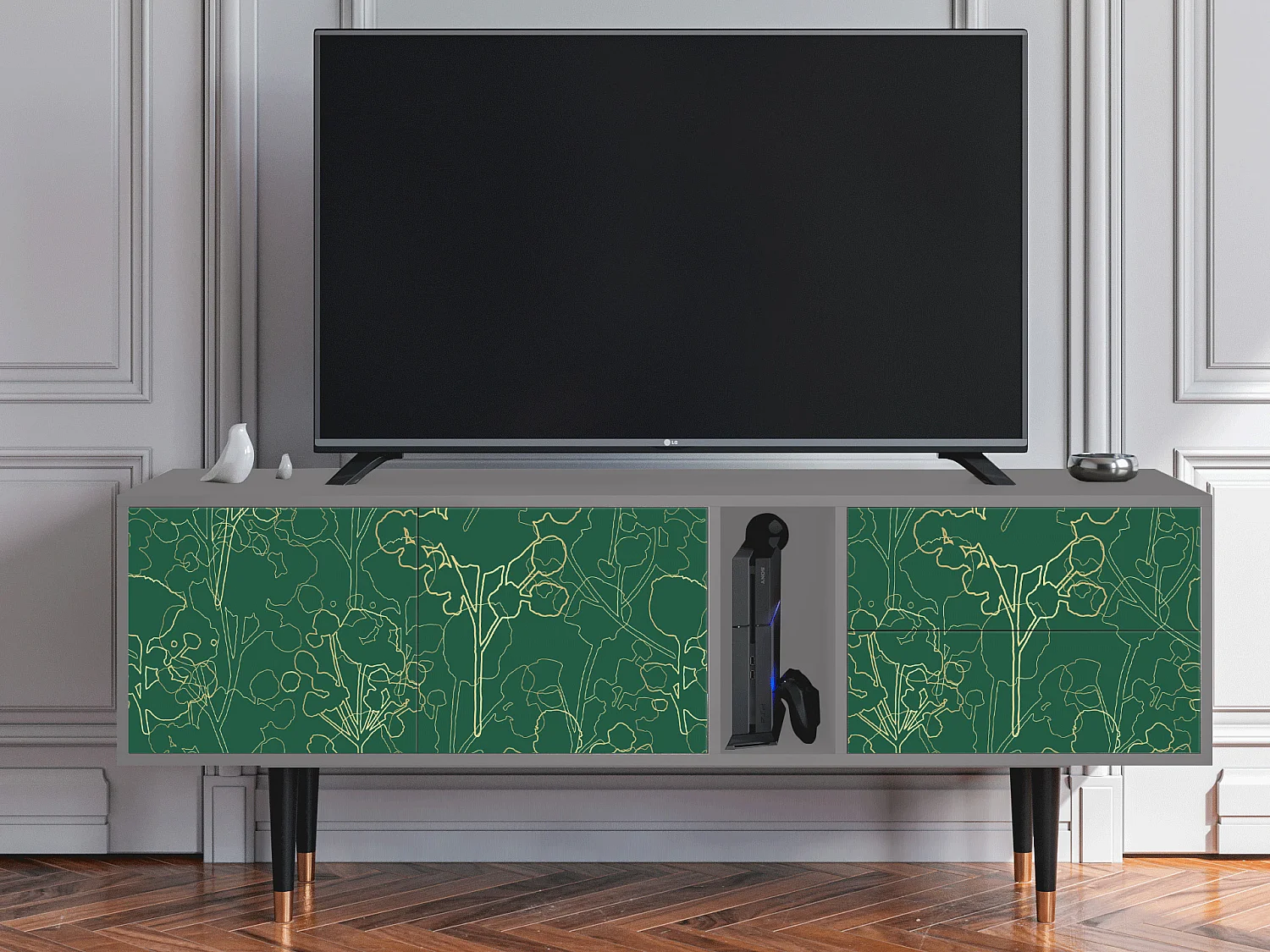 TV-meubel - 170х69х48 cm - T1 - Emerald Forest, Grijs