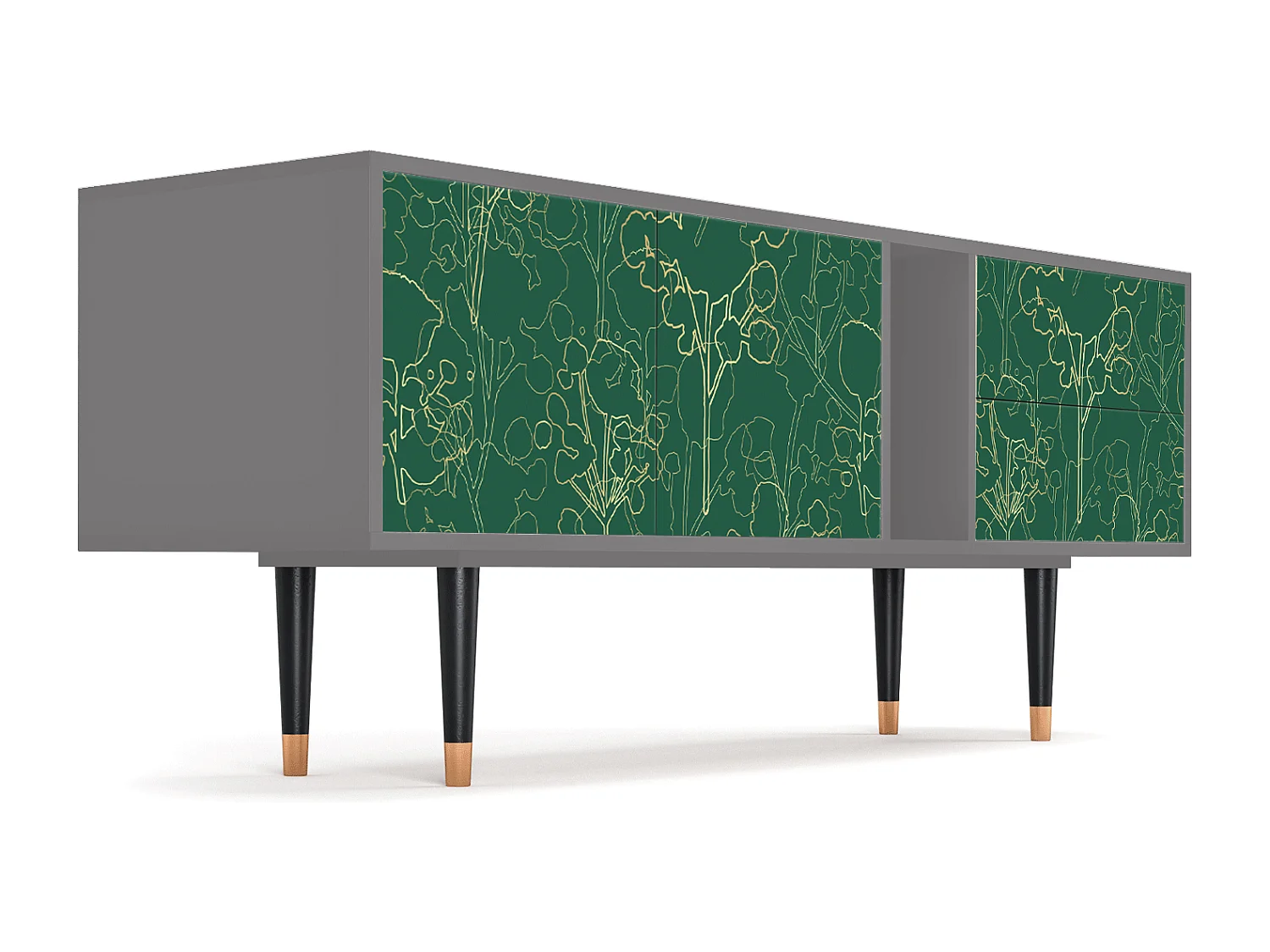 TV-meubel - 170х69х48 cm - T1 - Emerald Forest, Grijs