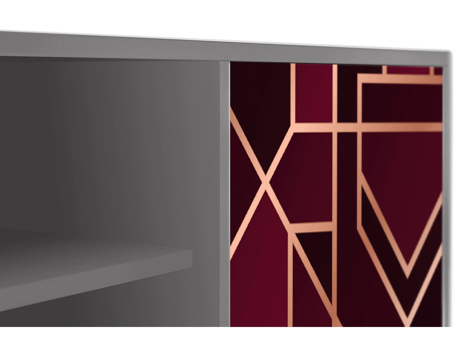 TV-Möbel - 170х69х48 cm - T2 - Burgundy Jewelery, Grau