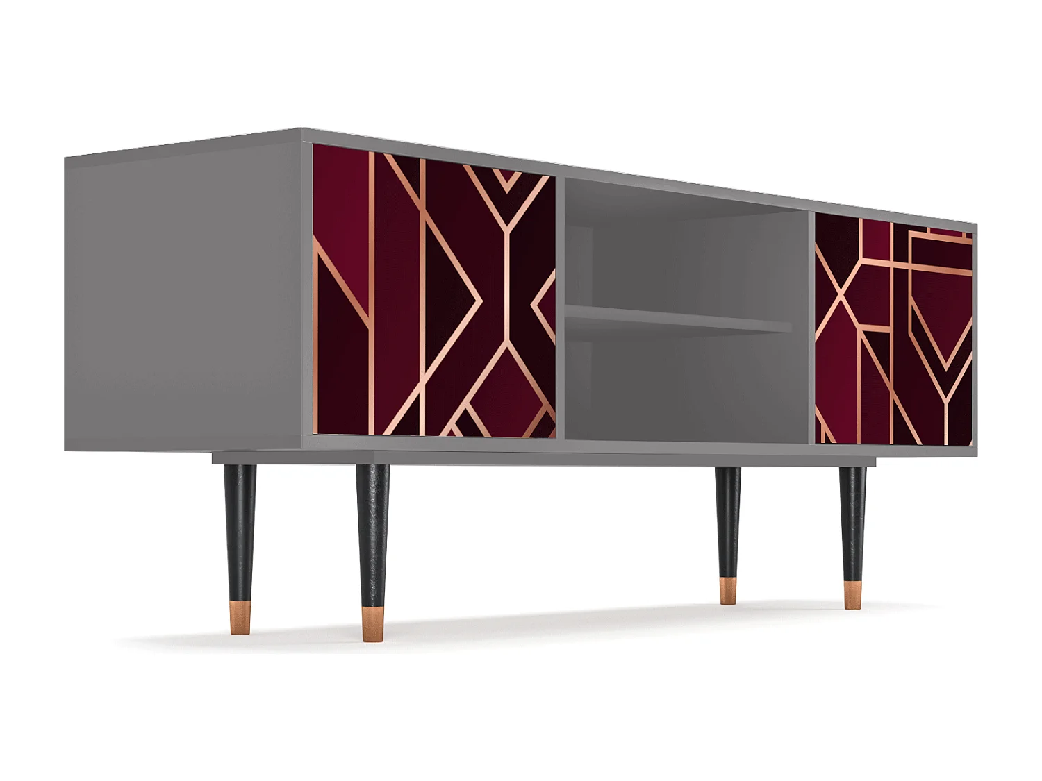 TV-Möbel - 170х69х48 cm - T2 - Burgundy Jewelery, Grau