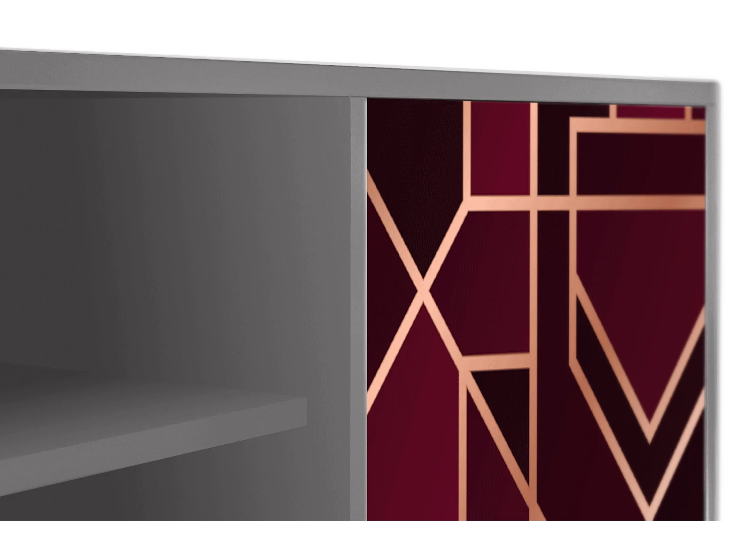 TV-Möbel - 170х69х48 cm - T2 - Burgundy Jewelery, Grau