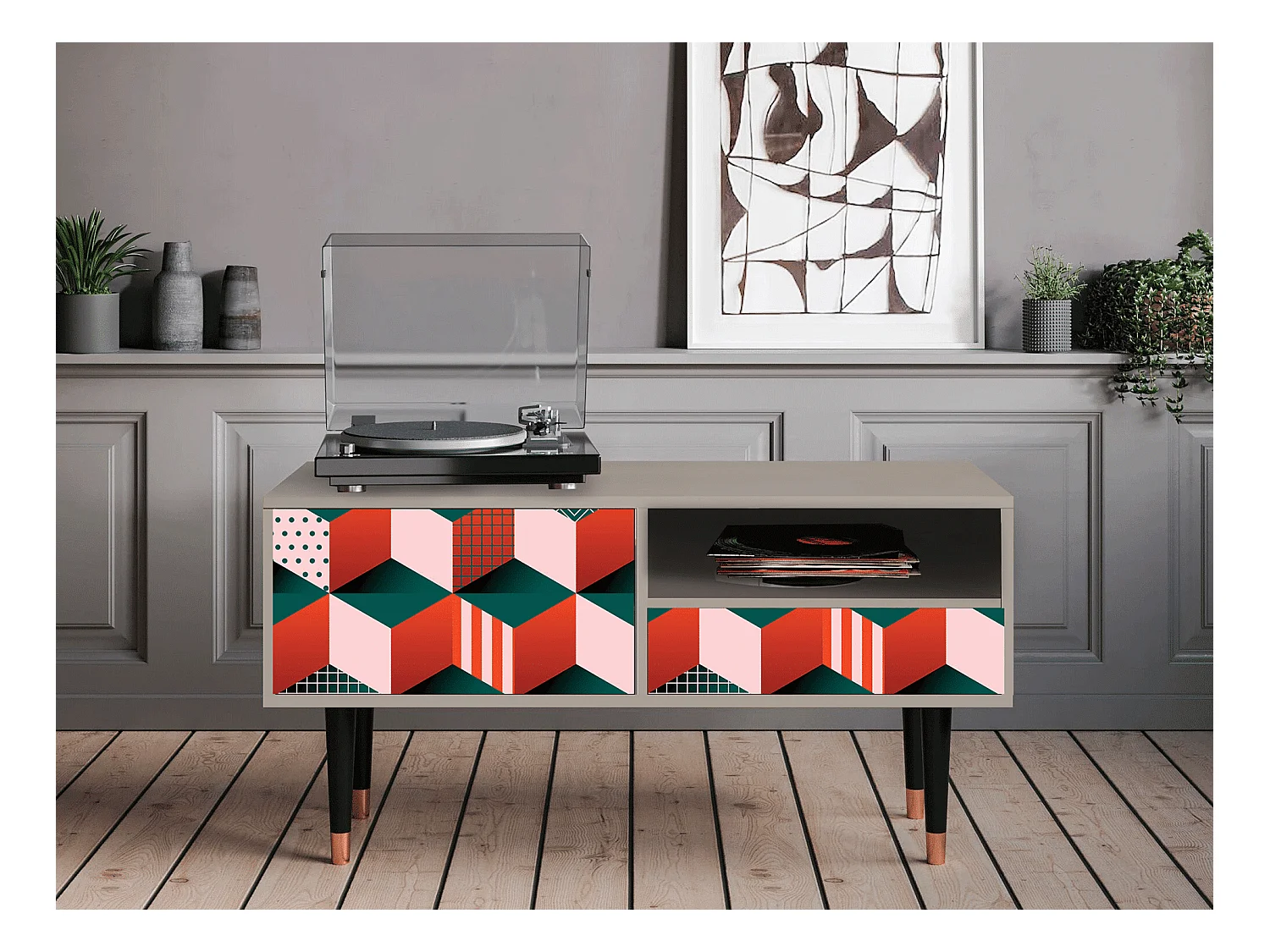 Meuble TV - 115х59х48 cm - T3 - Pepsi-Cola, Sable