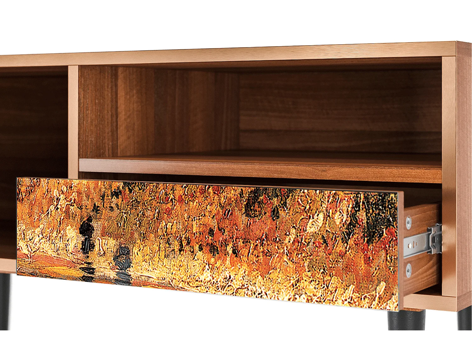 Meuble TV - 115х59х48 cm - T3 - The Banks, Noyer