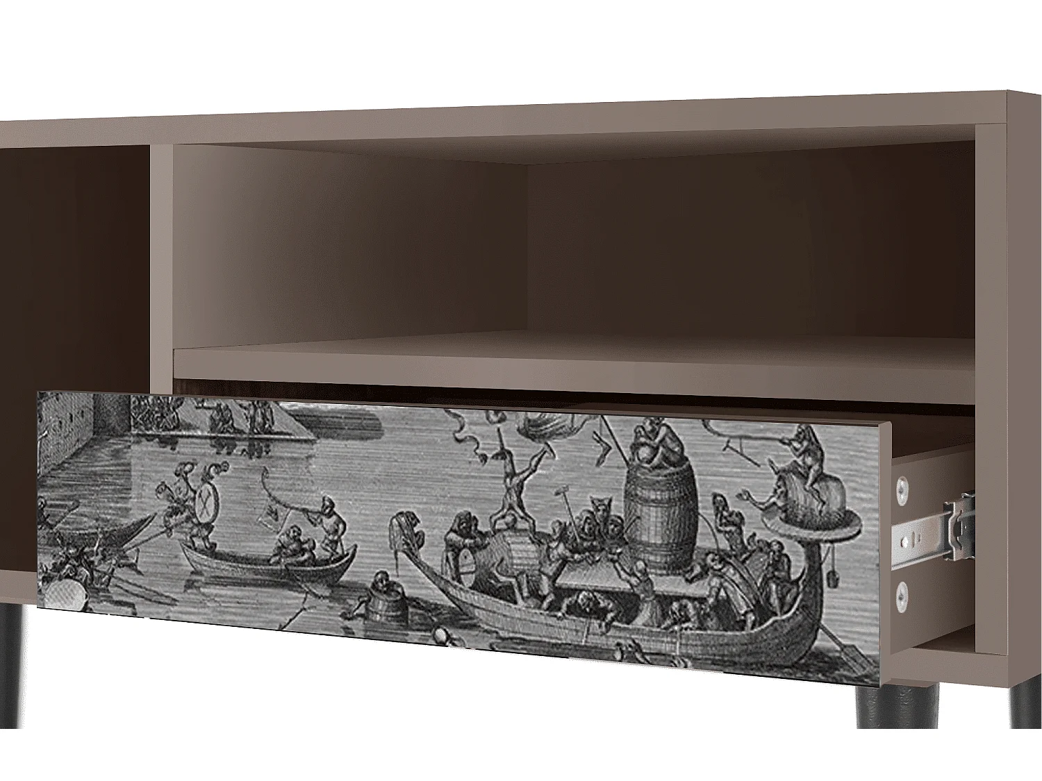 Mueble de TV - 115х59х48 cm - T3 - Saint Martin, Latte