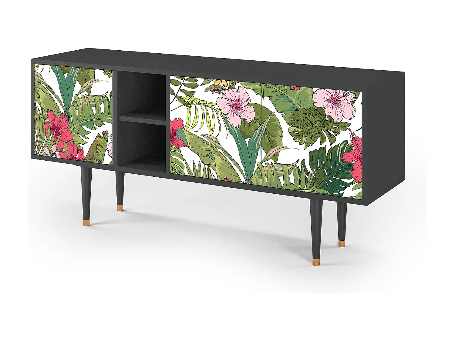 Mobile TV - 150х69х41 cm - T5 - Verdant Tropics, Antracite