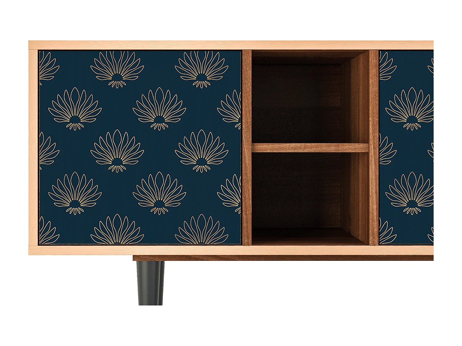 Mobile TV - 150х69х41 cm - T5 - Blue Lotus, Noce