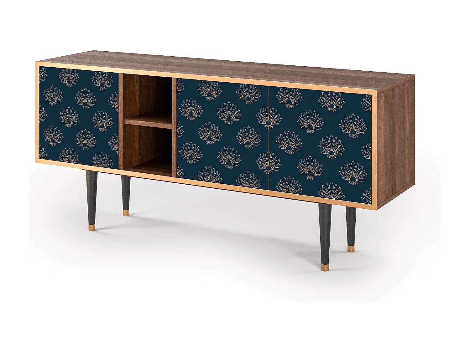 TV-meubel - 150х69х41 cm - T5 - Blue Lotus, Walnoot