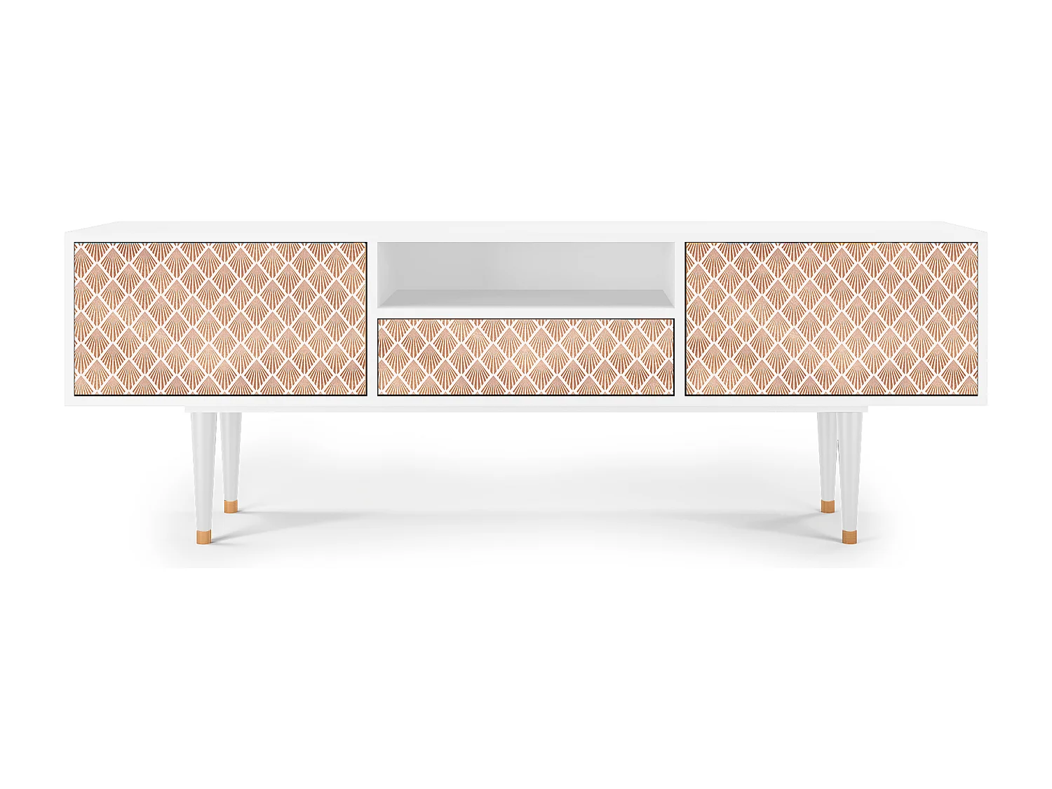 Meuble TV - 170х59х41 cm - T6 - Pastel Sunrise, Blanc