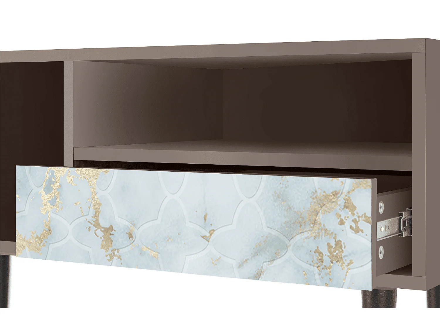 Mueble de TV - 115х59х48 cm - T3 - Golden Waves, Latte