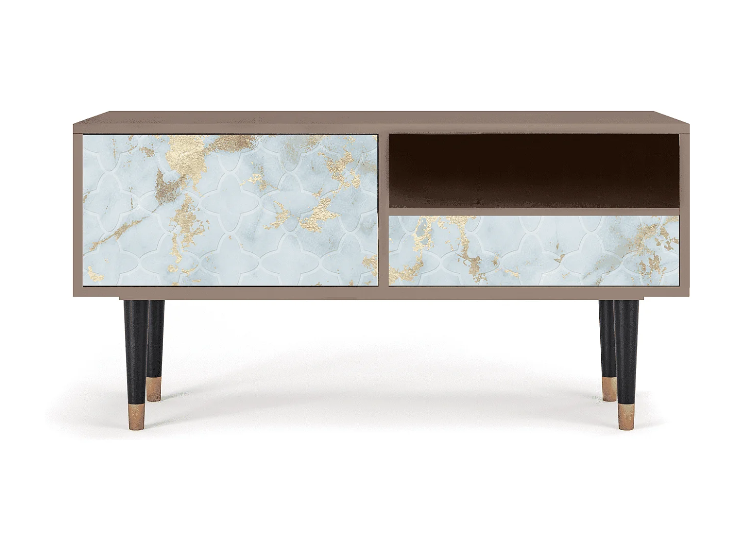 Meuble TV - 115х59х48 cm - T3 - Golden Waves, Latte