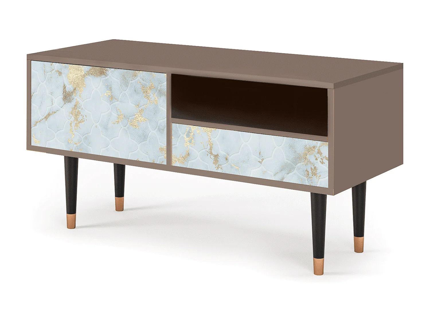 Meuble TV - 115х59х48 cm - T3 - Golden Waves, Latte