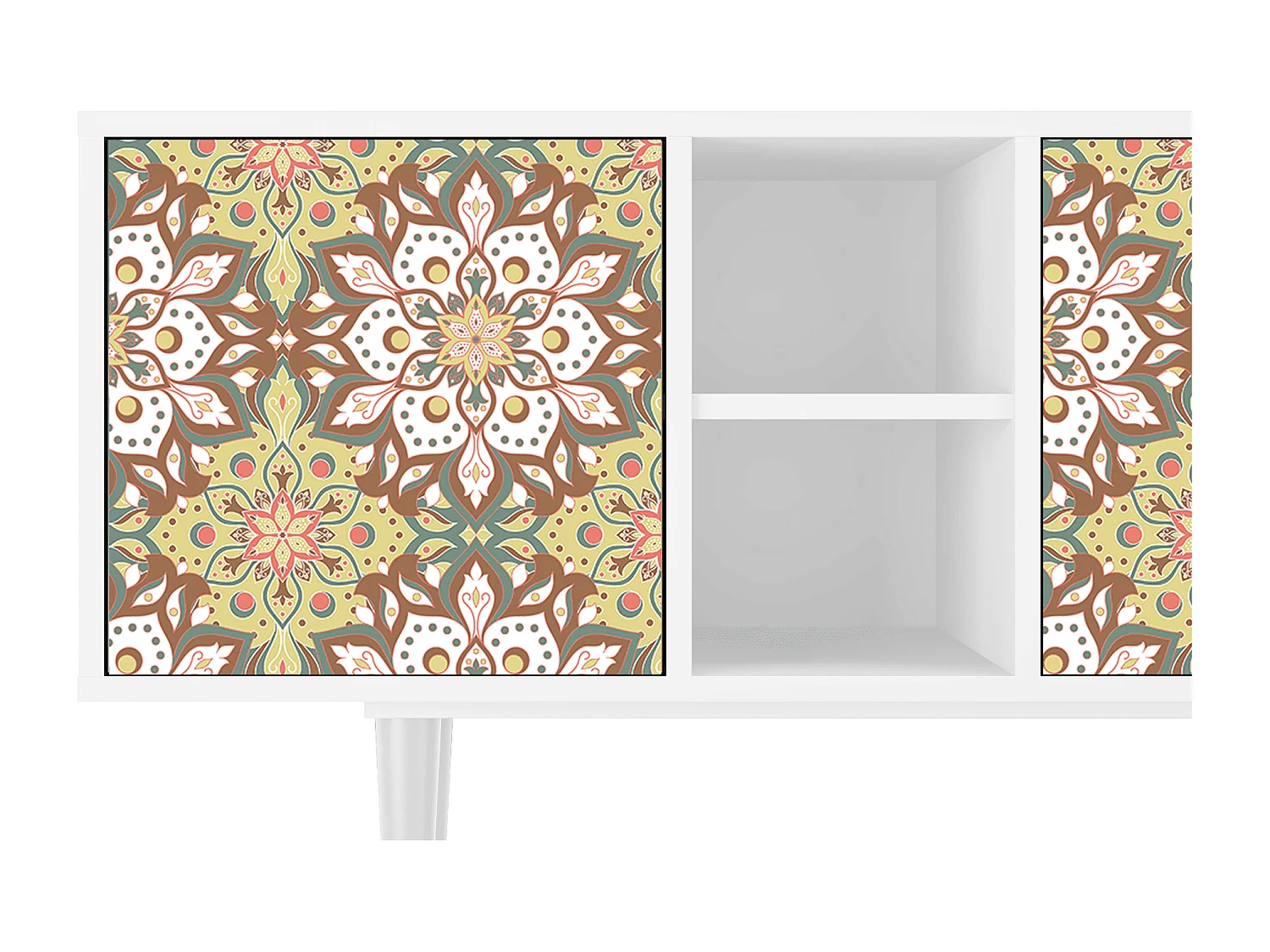 Meuble TV - 150х69х41 cm - T5 - Chinese Tea, Blanc