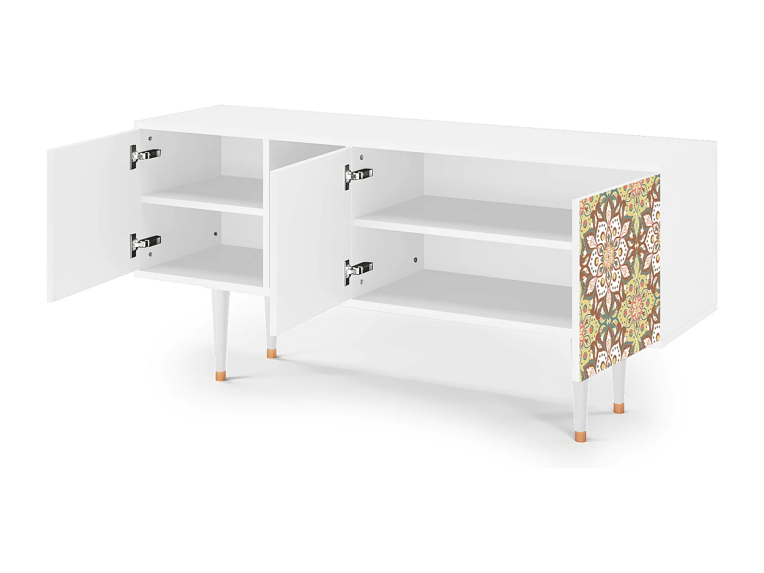 Meuble TV - 150х69х41 cm - T5 - Chinese Tea, Blanc