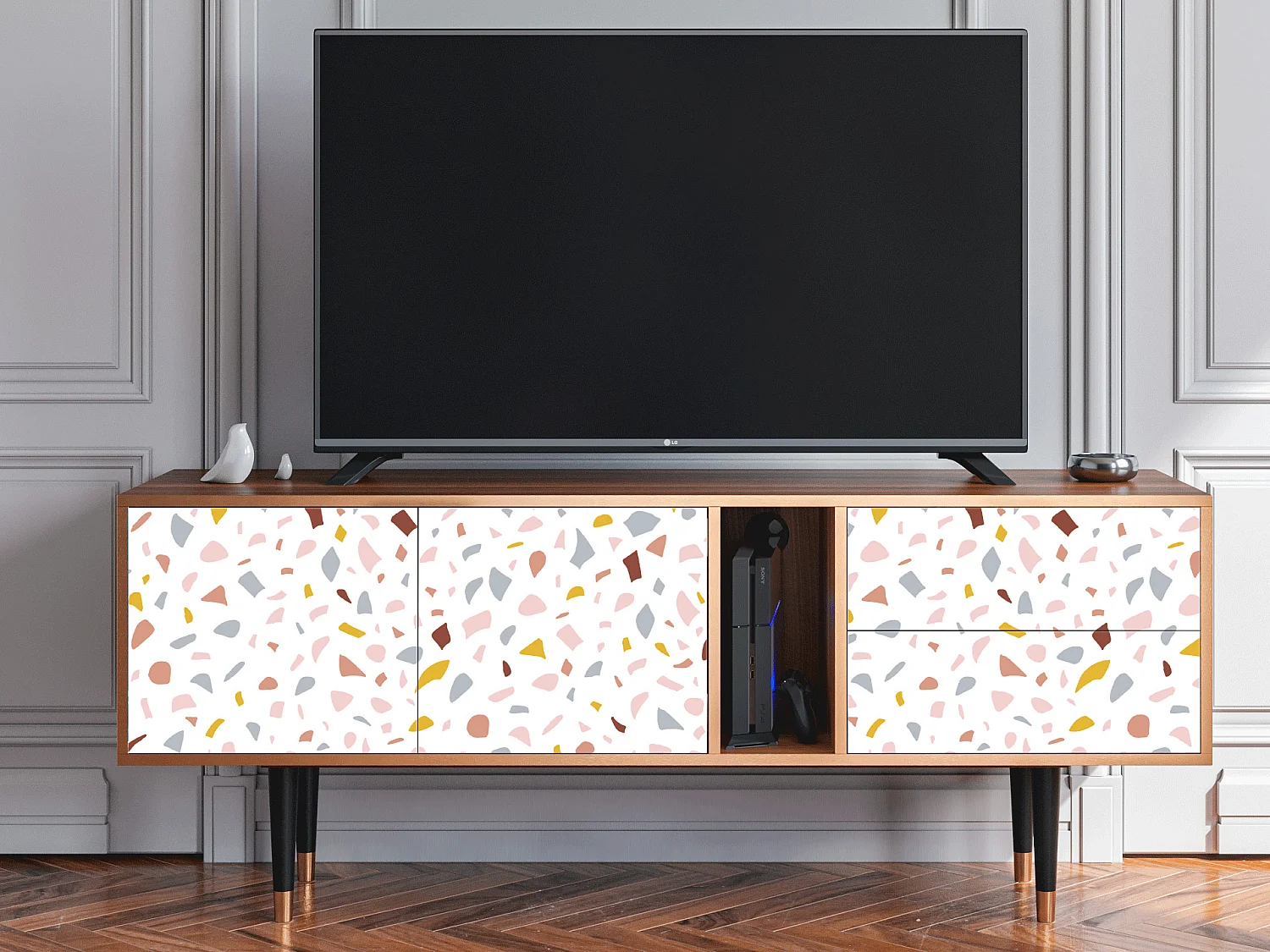 Mobile TV - 170х69х48 cm - T1 - Marmelade Cheese, Noce