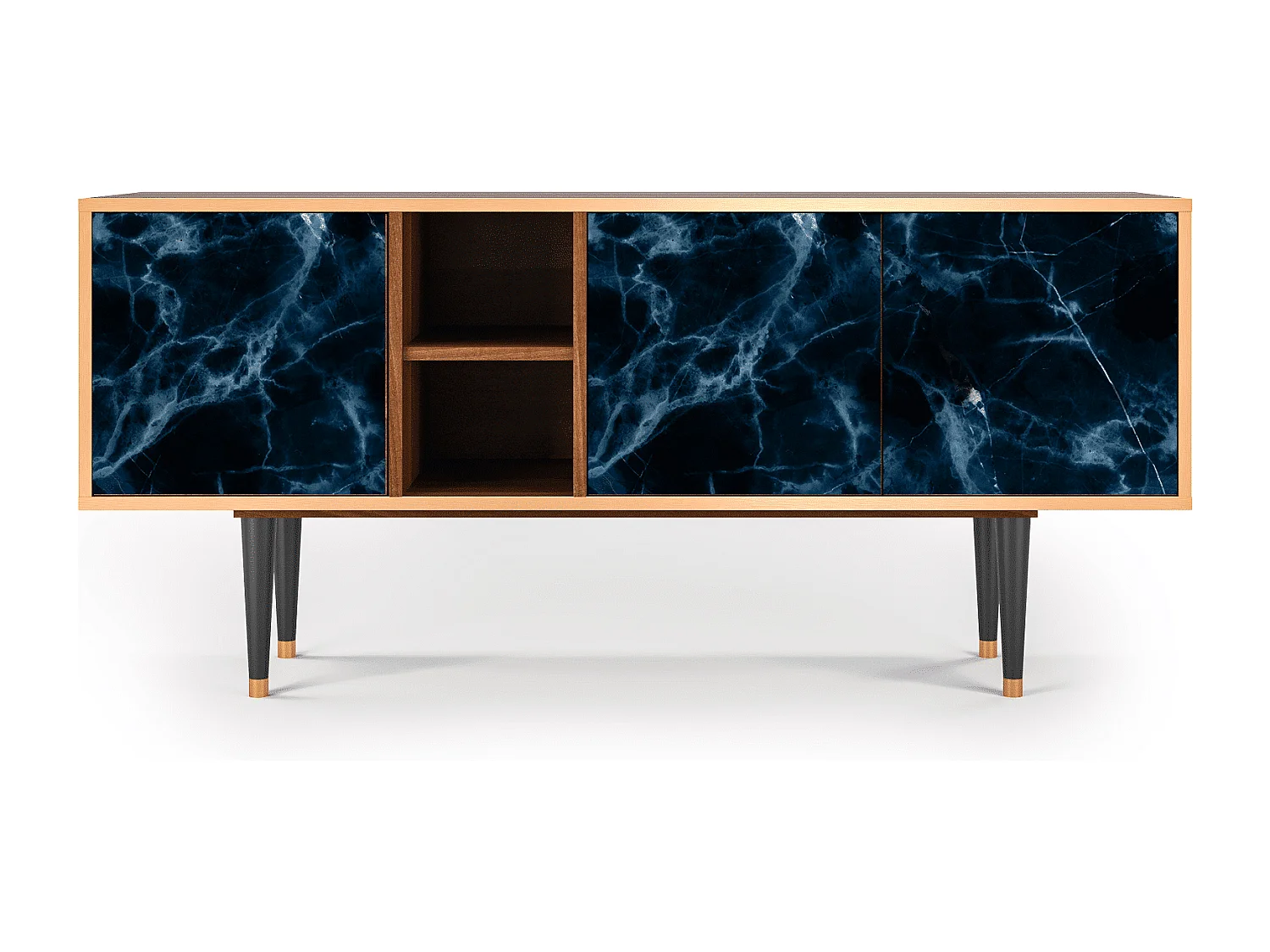 TV-Möbel - 150х69х41 cm - T5 - Deep Ocean, Walnuss