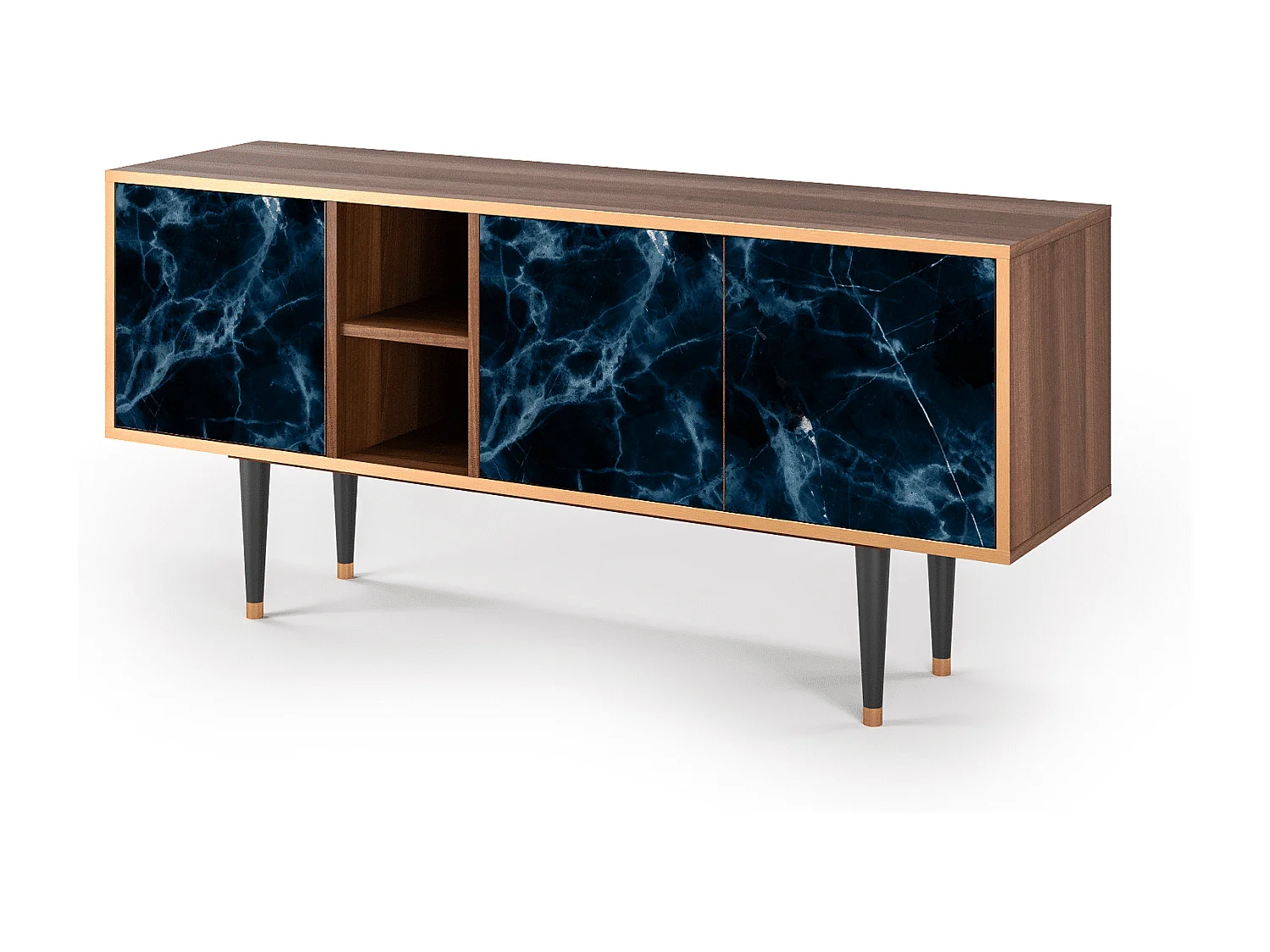 TV-Möbel - 150х69х41 cm - T5 - Deep Ocean, Walnuss