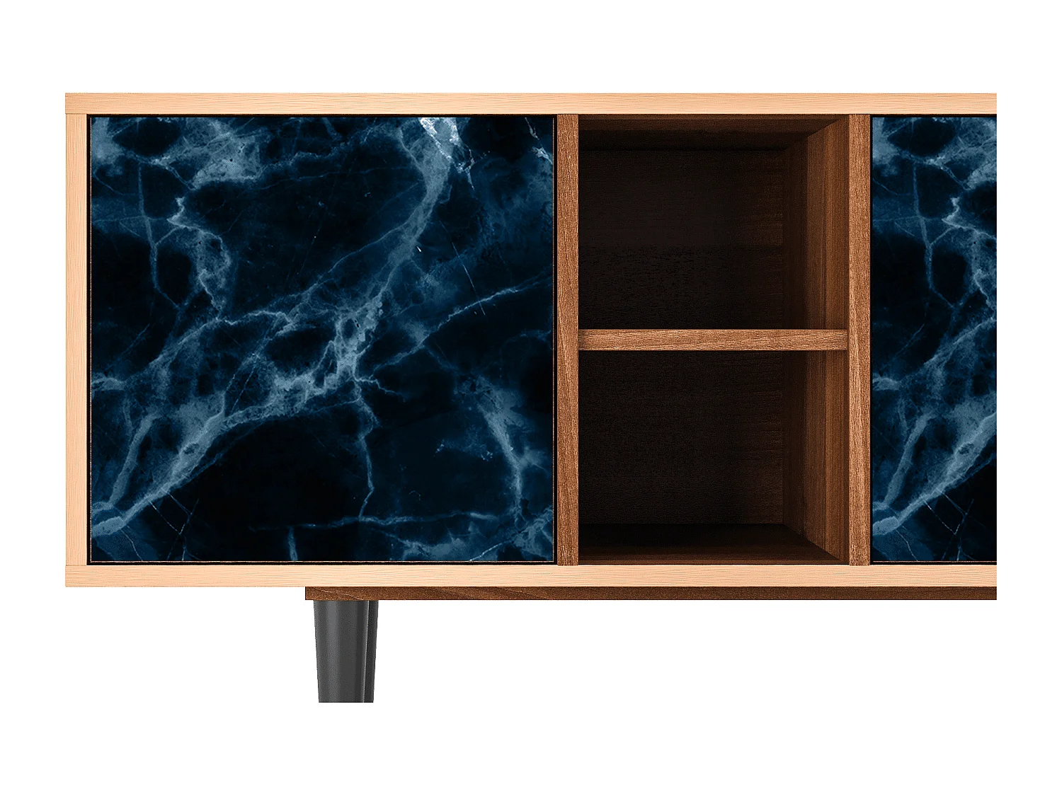 TV-Möbel - 150х69х41 cm - T5 - Deep Ocean, Walnuss