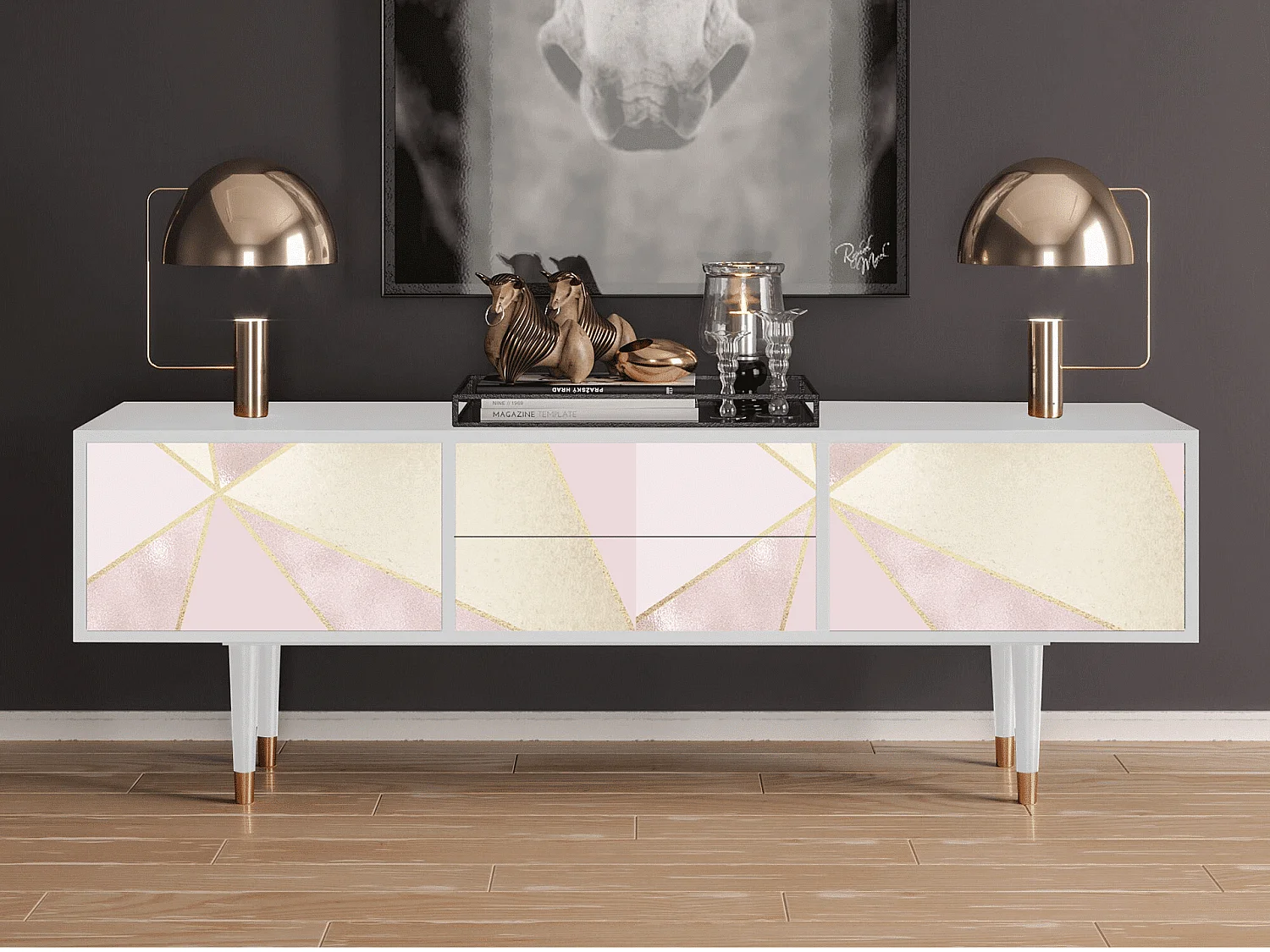 Meuble TV - 170х59х48 cm - T4 - Cosmopolitan Diva, Blanc