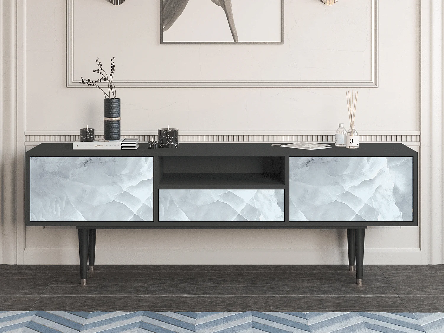 TV-meubel - 170х59х41 cm - T6 - The Onyx, Antraciet