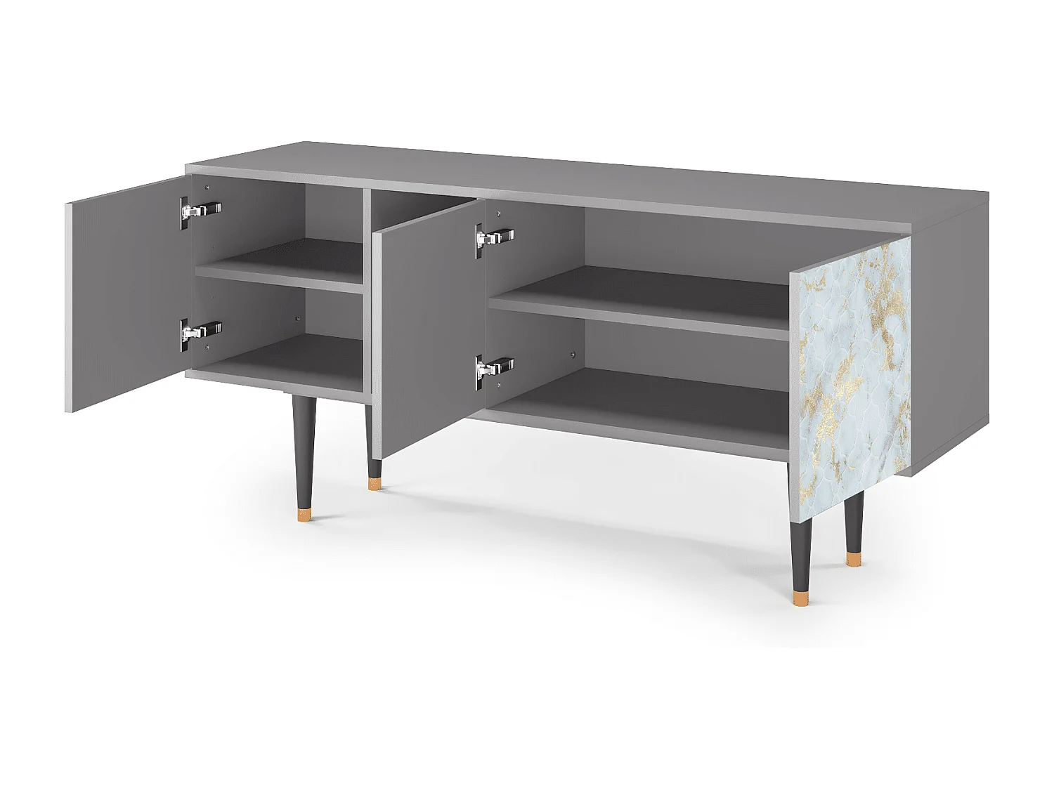 Mobile TV - 150х69х41 cm - T5 - Golden Waves, Grigio