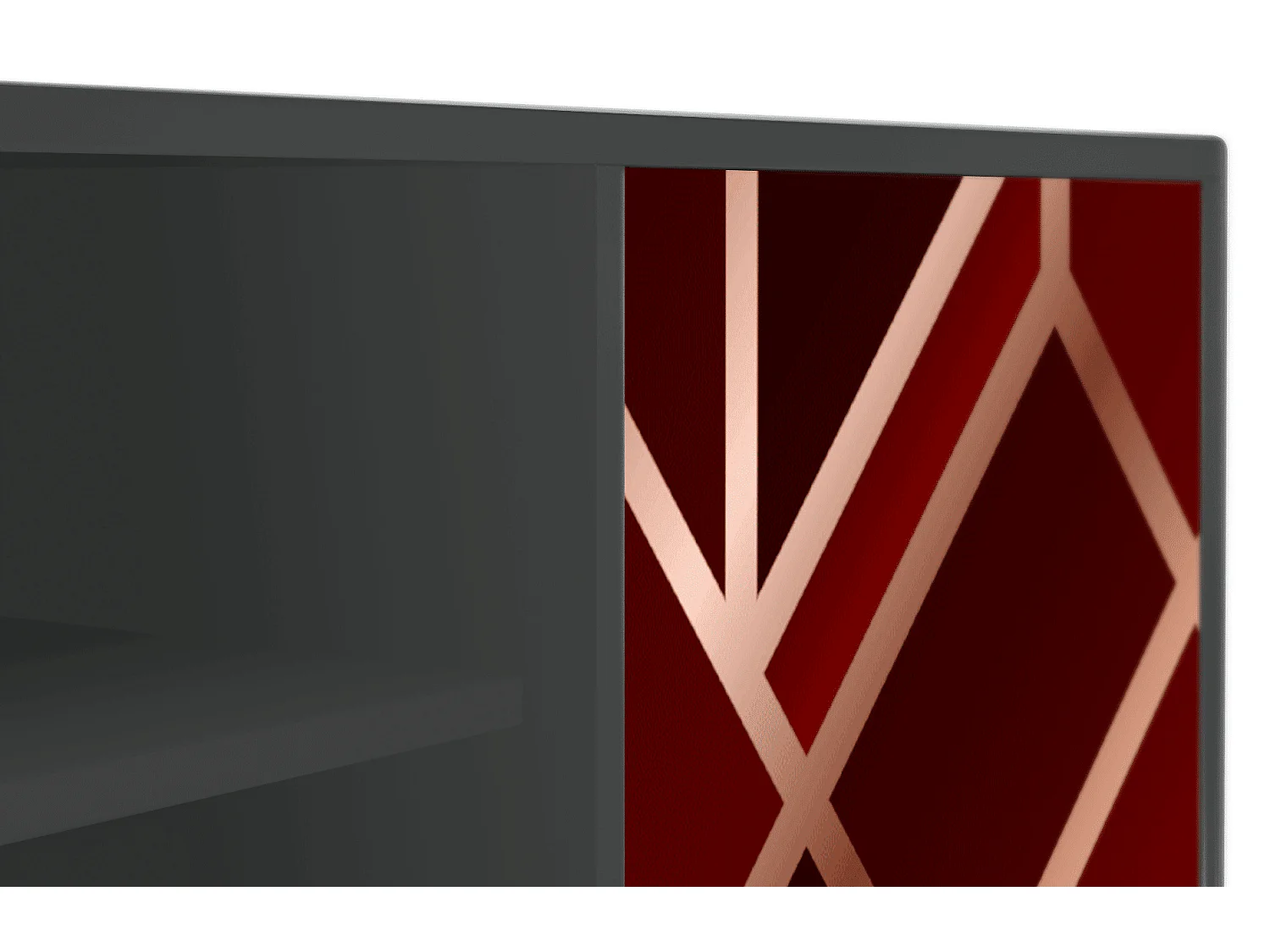 Mobile TV - 170х69х48 cm - T2 - Velvet 1920's, Antracite