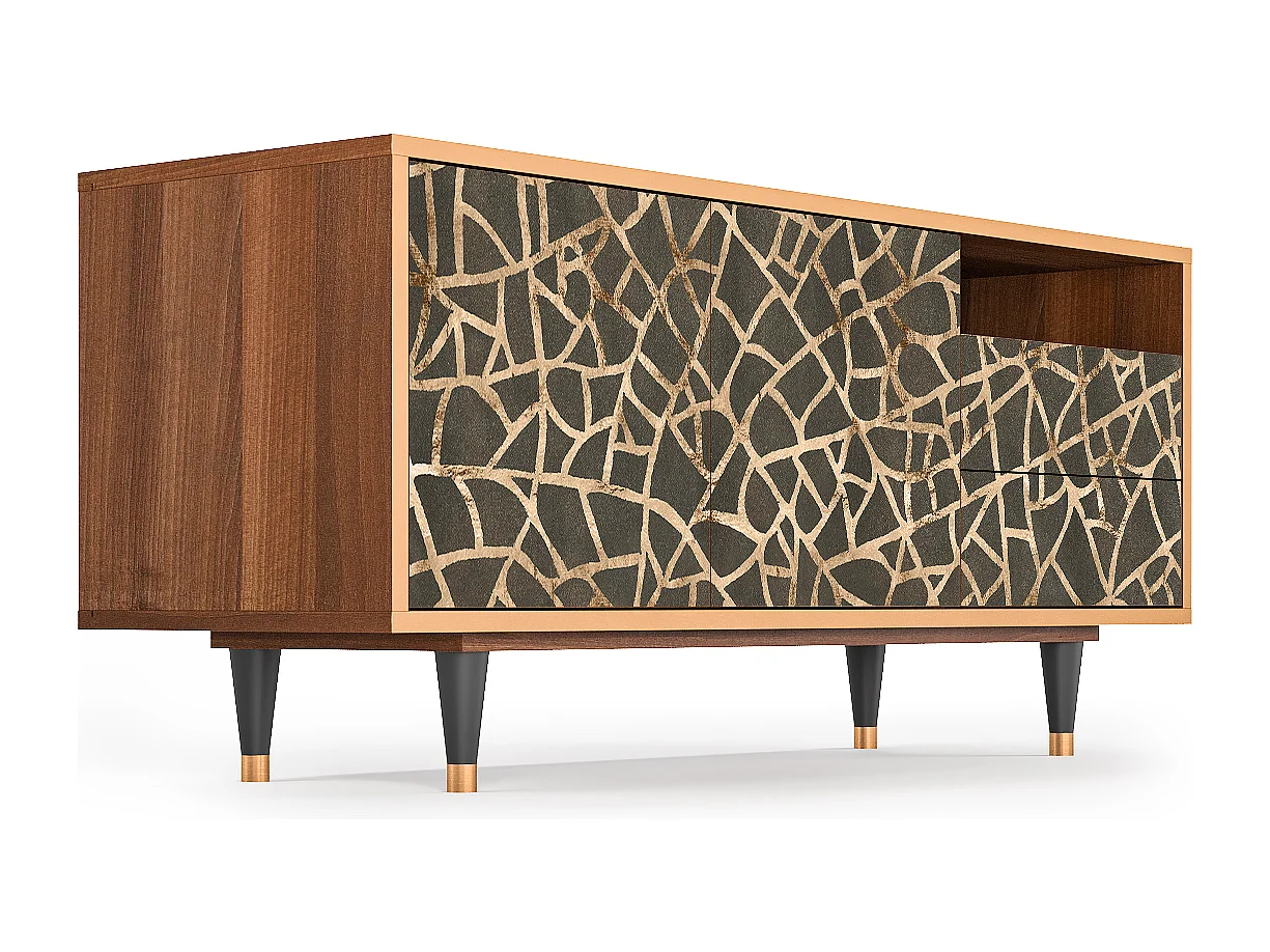 Mueble de TV - 125х56х41 cm - T7 - Enlarged Leaf, Nogal