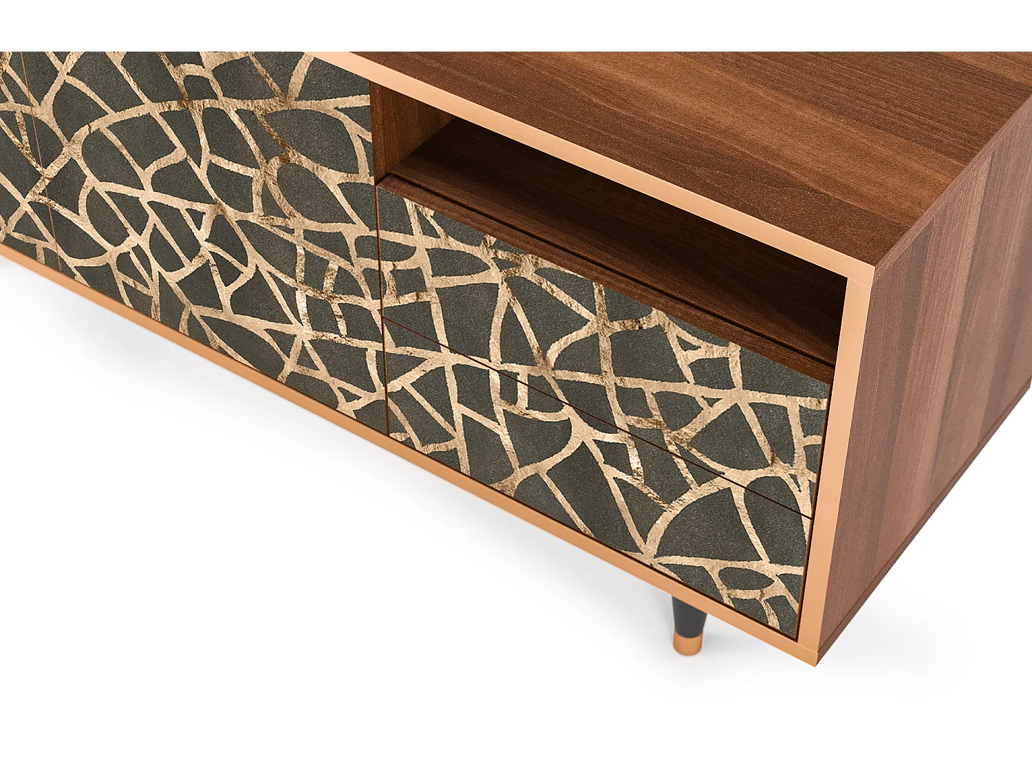 Mueble de TV - 125х56х41 cm - T7 - Enlarged Leaf, Nogal